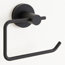 Black Euro Wall Mounted Pin Toilet Roll Holder