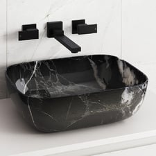 Ascott 485mm Rectangular Marble-look Ceramic Basin