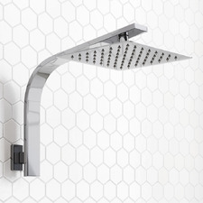 Andon 200mm Chrome Gooseneck Shower Arm & Head