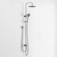 Finn Round Thick Waterfall Twin Rail Shower
