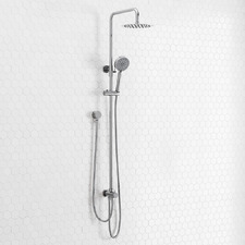 Finn Round Thin Twin Rail Shower