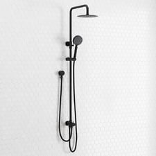 Finn Round Thin Twin Rail Shower