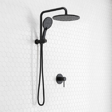 Jagael Black Short Twin Shower Mixer Set