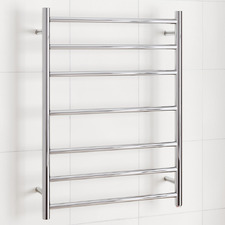 Solander 600 x 800mm Stainless Steel 7 Bar Heated Towel Rail