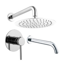 Solander Round Chrome Shower Bathroom Basics Package