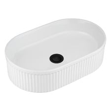 Anika 490mm Ceramic Above Counter Basin with Pop-Up Waste