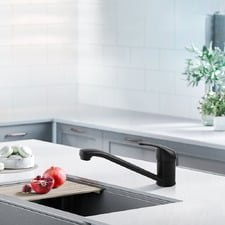 Euro Matte Black Swivel Kitchen Sink Mixer
