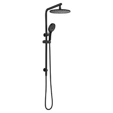 Irvine Round Twin Shower Set with 3-Function Hand Shower