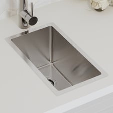 Deso Chrome 250mm Single Stainless Steel Kitchen Sink
