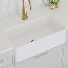 Pierre 830mm Single Smooth Faced Fireclay Kitchen Sink