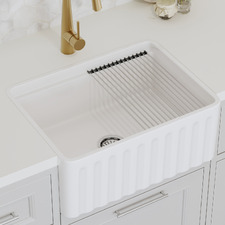 Pierre 610mm Ceramic Farmhouse Sink & Accessories Package