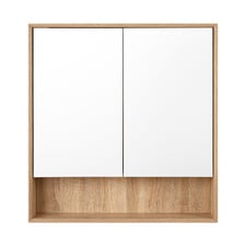 Crovyn 750mm Mirrored Shaving Cabinet with Open Shelf