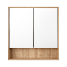 Crovyn 900mm Mirrored Shaving Cabinet with Open Shelf