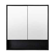 Crovyn 900mm Mirrored Shaving Cabinet with Open Shelf