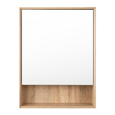 Crovyn 600mm Mirrored Shaving Cabinet with Open Shelf