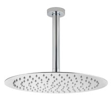 Euro 300mm Chrome Ceiling Shower Arm & Waterfall Head
