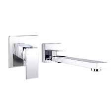 Nero 250mm Bath/Basin Wall Spout & Mixer Tap Set