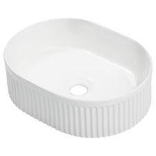 Zoya 400mm Gloss White Pill Ceramic Basin