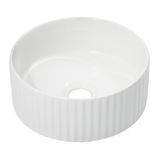 Zoya 280mm Gloss White Round Ceramic Basin