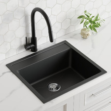 560mm Single White Granite Composite Kitchen Sink