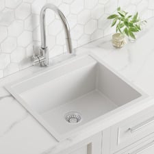 560mm Single White Granite Composite Kitchen Sink