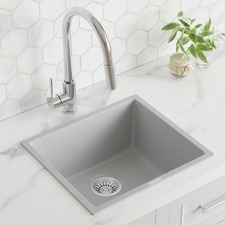 450mm Single White Granite Composite Kitchen Sink