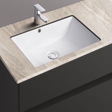 Cambridge Curved White Ceramic Undermount Basin