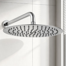 Euro 300mm Round Super-Slim Shower Arm & Head