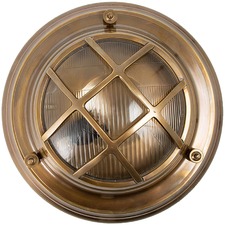 Jervis Porthole Antique Brass Wall Light