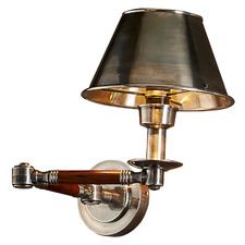 Benton Antique Silver Swing Arm Wall Light