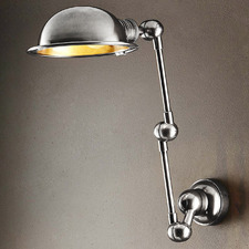 Antique Silver Lincoln Adjustable Wall Sconce