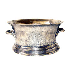 Distressed White Decorative Wine Tub