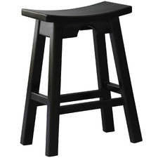64cm Black Parsons Mahogany Barstool