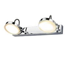 Stainton Chrome Iron 2 Light LED Wall Spotlight