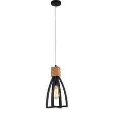 Lowther Black Iron 1 Light Pendant