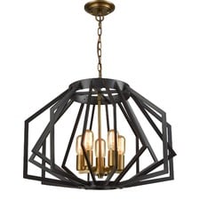 Beck Helm Oiled Bronze 5 Light Pendant