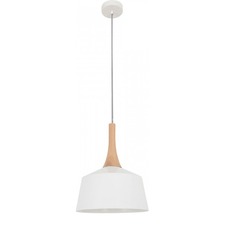 Blackhazel 1 Light Steel & Wood Pendant