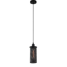 Black Veneto 1 Light  Pendant