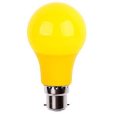 Flyaway B22 Pear 7W Yellow Insect Repellent LED Bulb