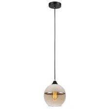 Casa Round Amber Glass Pendant Light