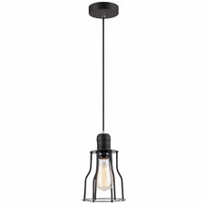 Band Black Iron Bell Pendant Light