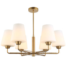 Abbey Iron & Glass 6 Light Pendant