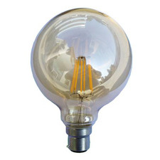 Oldmere B22 Round Vintage Glass LED Filament Bulb