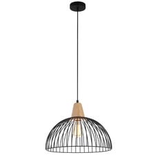 Strand Iron & Wood Pendant Light