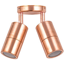 GU10 Adjustable Copper Double Outdoor Ceiling Light