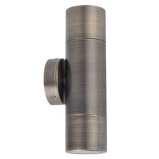 Lustro MR16 Rustic Brass Exterior Up/Down Wall Light