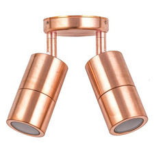 Lustro MR16 Copper Adjustable Double Exterior Spotlight