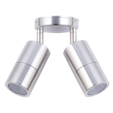 GU10 Adjustable Stainless Steel Double Outdoor Ceiling Light
