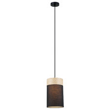Tambura Wood Veneer Trim Small Pendant Light