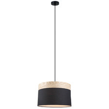 Tambura Wood Veneer Trim Large Pendant Light